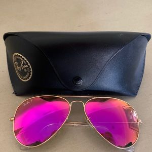 Ray-Ban Aviator Pink Flash Lenses